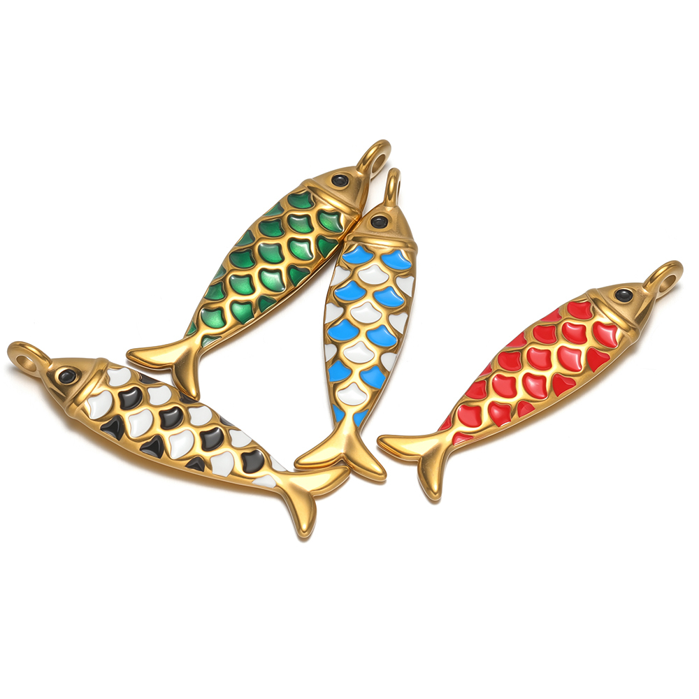 Jewelry Making For Kids - 4 قطع من قلادات السمك المصنوعة