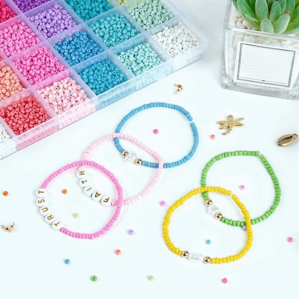 Jewelry Making Kit For Kids - طقم صنع المجوهرات بـ 28+2 خانة،