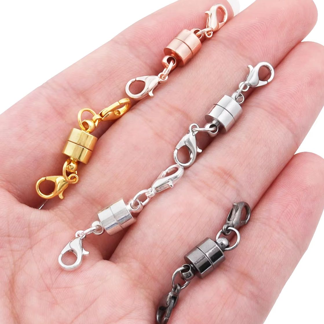 Jewelry Making Materials - 5 مجموعات/وحدة المشابك المغناطيسية مع المشابك