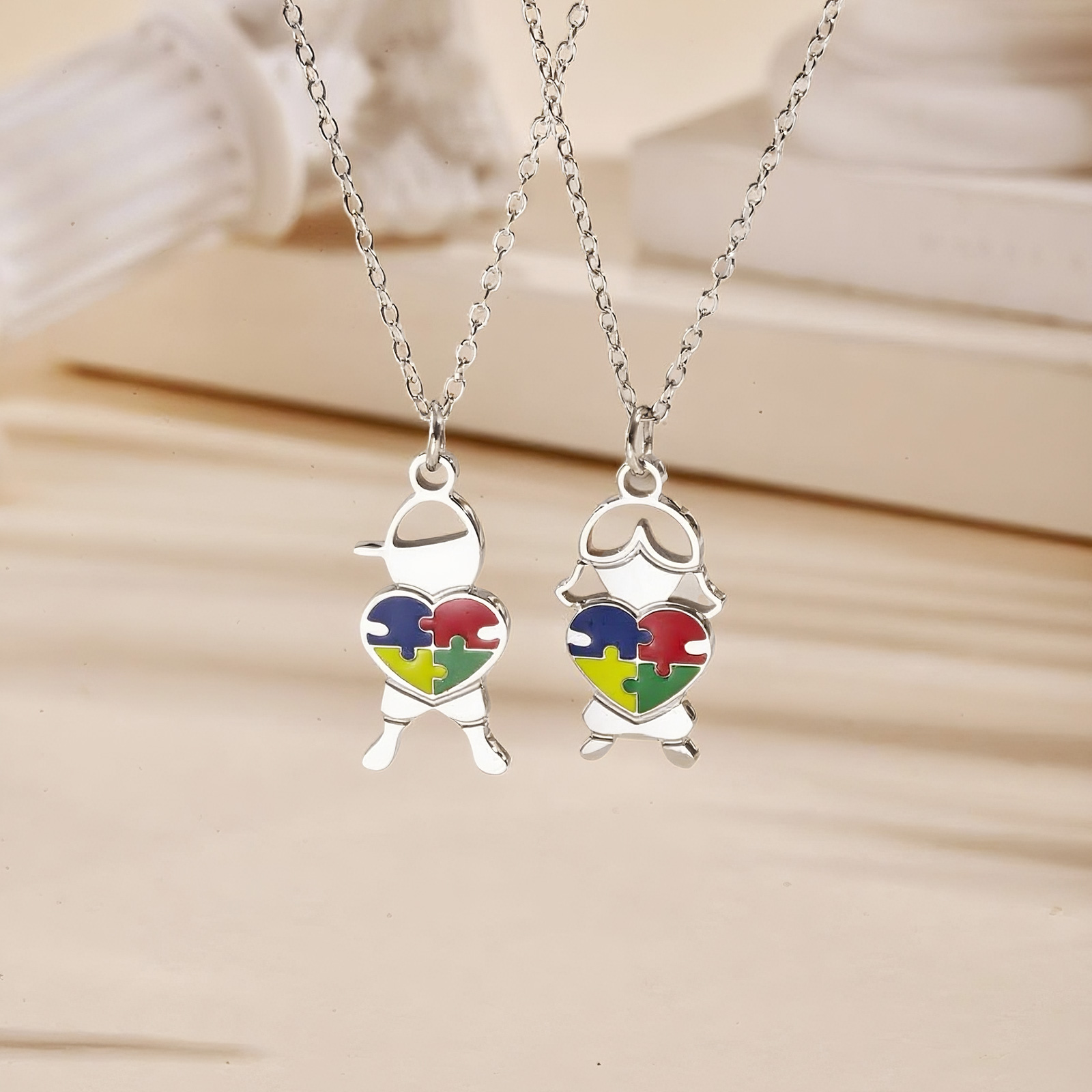 Jewelry Making Game - الفولاذ المقاوم للصدأ مجوهرات القلب لغز