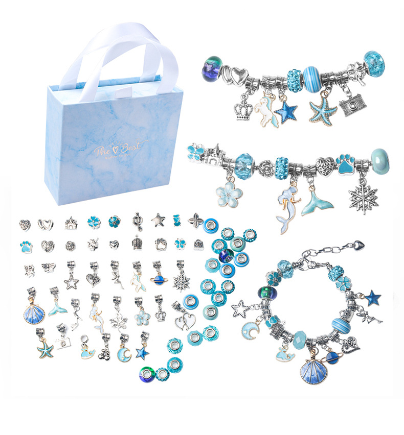 Jewelry Making 3 Year Old - مجموعة أساور مطرزة ذاتية الصنع مع