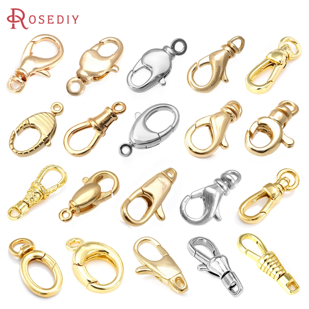 Jewelry Making Metal Supplies - 18K الذهب اللون النحاس للتدوير جراد