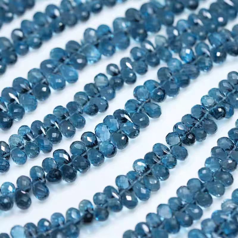 Jewelry Making In London - 6A لندن الأزرق توباز قطرة الأوجه