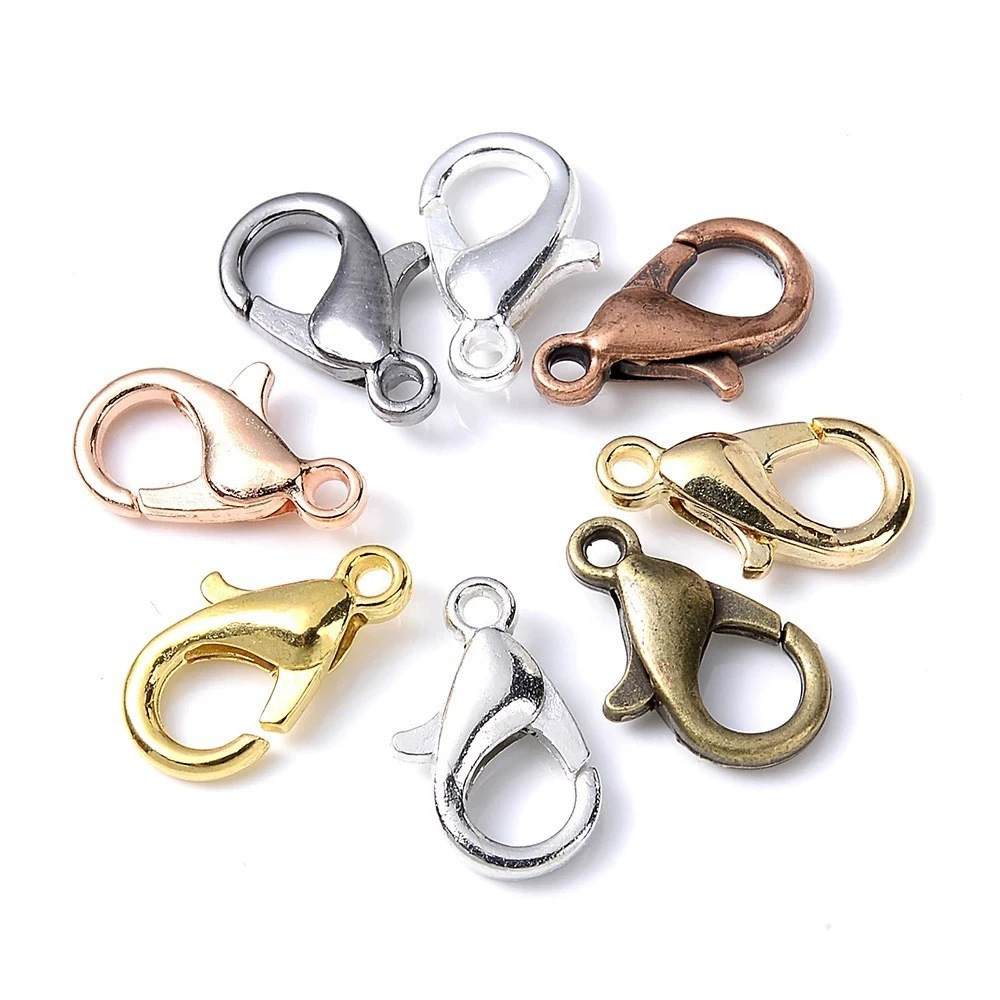 Jewelry Making Metal Supplies - 100 قطعة من مشابك اللوبستر المصنوعة