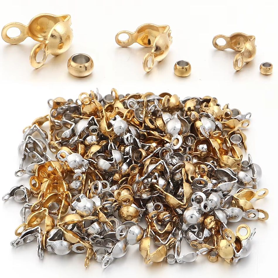 Jewelry Making Basics - 40-200 قطعة من الخرز الفولاذي المقاوم