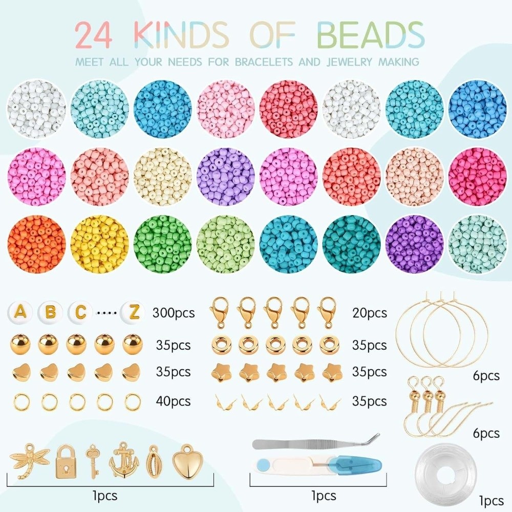 طقم صنع المجوهرات بـ 28+2 خانة - مراجعة Jewelry Making Kit For Kids وسعره
