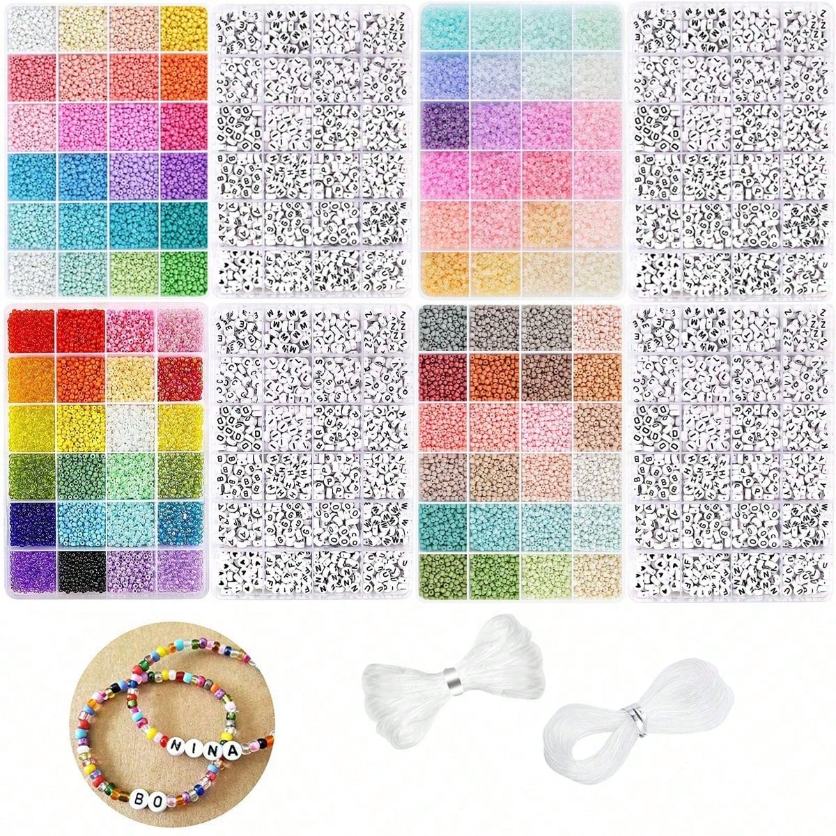 5760 قطعة من الخرز الصغير بحجم - مراجعة Jewelry Making Kit For Kids وسعره