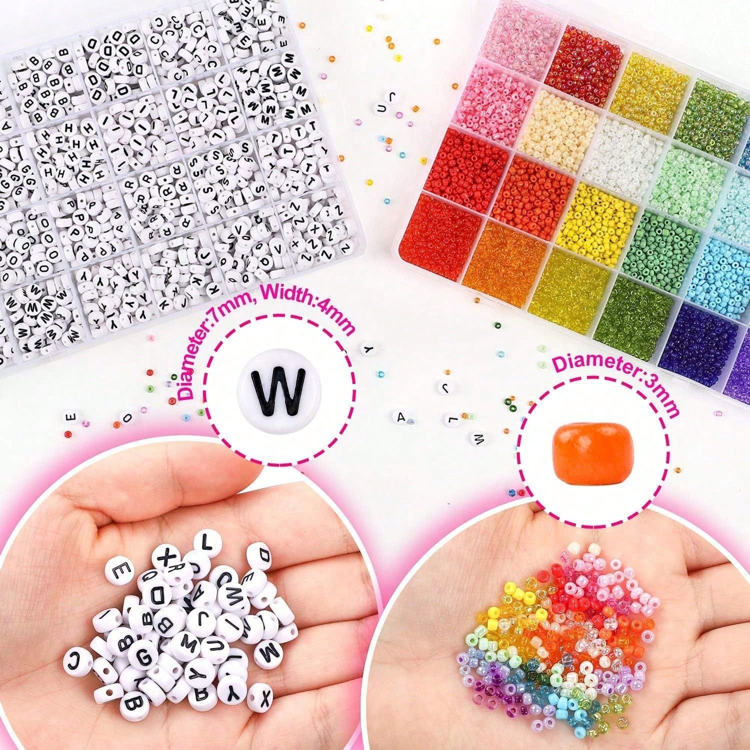 5760 قطعة من الخرز الصغير بحجم - مراجعة Jewelry Making Kit For Kids وسعره