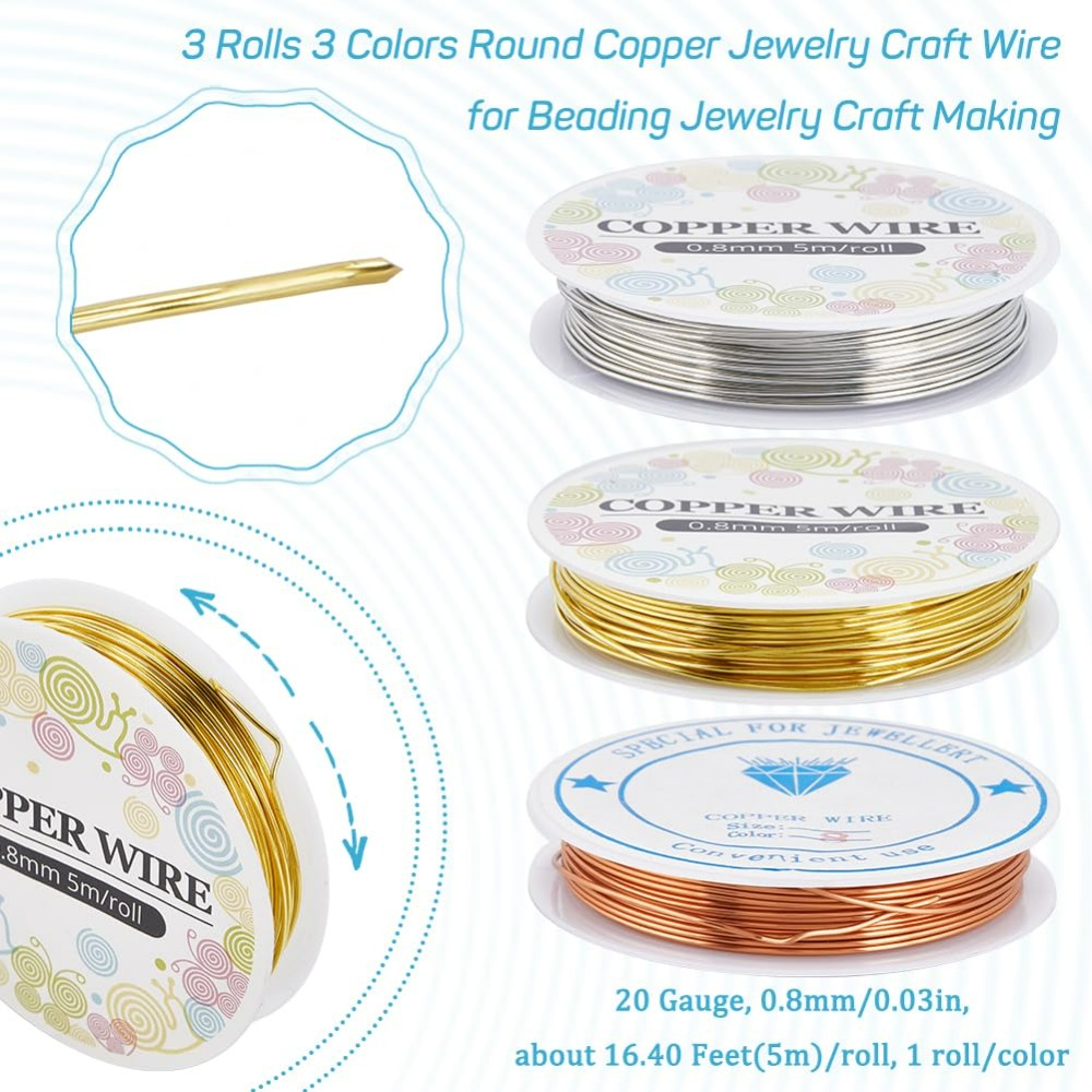 12.8 متر سلك مجوهرات نحاسي 0.8 - مراجعة Jewelry Making With Copper Wire وسعره