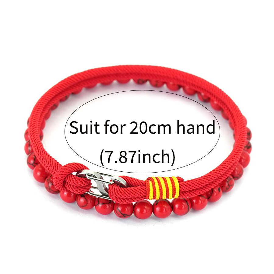 طقم أساور حظ أحمر للرجال مكون  - مراجعة Jewelry Making Business وسعره