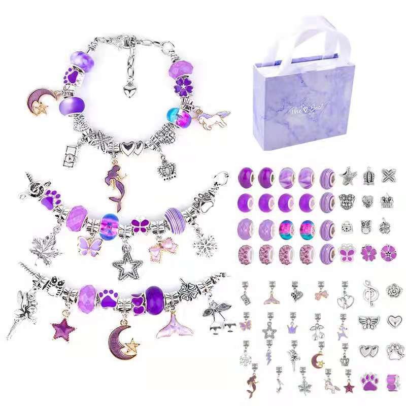 سوار Charm صنع عدة DIY بها بنف - مراجعة Jewelry Making Kit For Kids وسعره