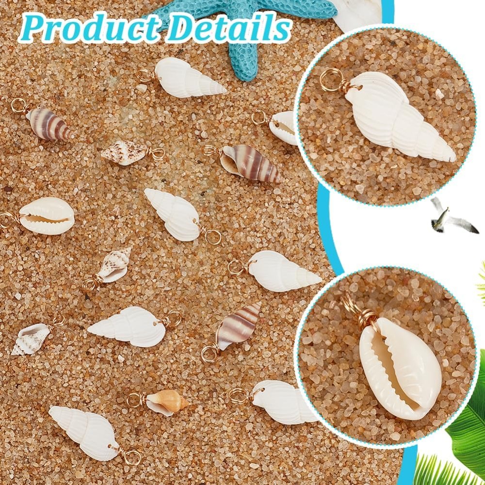 100 قطعة 4 أنماط قذيفة الطبيعي - مراجعة Jewelry Making Kit وسعره