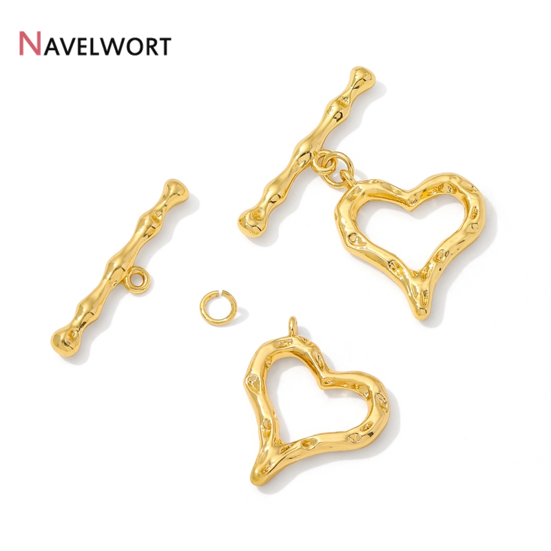 مشابك على شكل قلب مطلية بالذهب - مراجعة Jewelry Making Materials وسعره