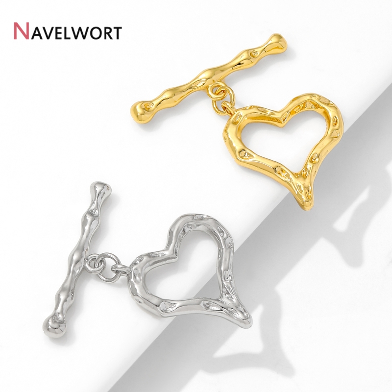 مشابك على شكل قلب مطلية بالذهب - مراجعة Jewelry Making Materials وسعره